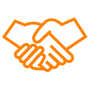 Collaboration Icon: depicts a handshake