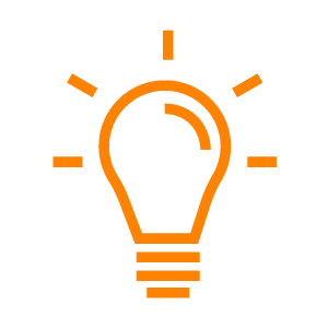 Light bulb representing the Innovative and Transformative Icon
